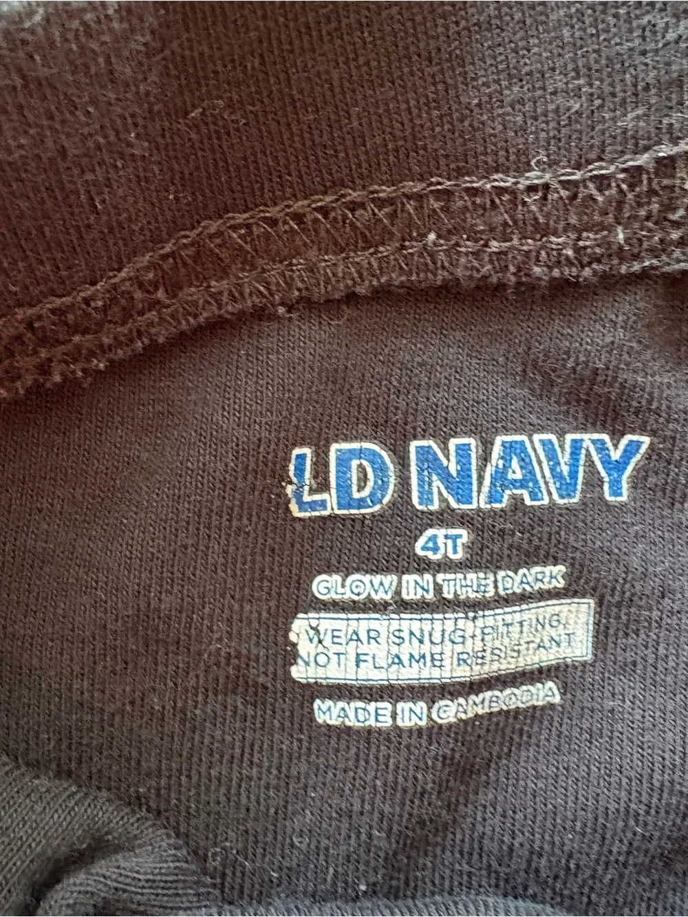 Old Navy Black Glow-In-The-Dark Kids Tee